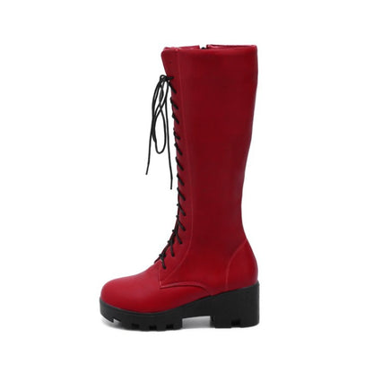 Women's Lace Up Tall Boots