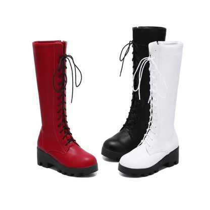 Women's Lace Up Tall Boots