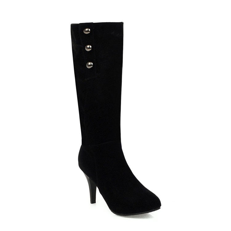 Suede High Heels Tall Boots Woman Shoes