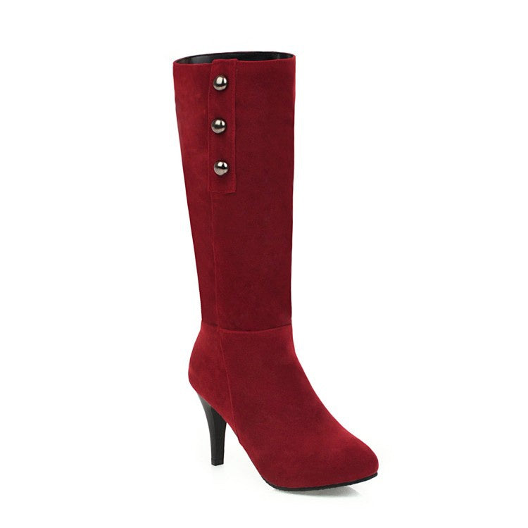 Suede High Heels Tall Boots Woman Shoes