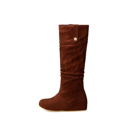 Women's Suede Tall Boots Shoes Woman