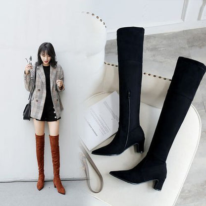 Women High Heel Thigh High Boots