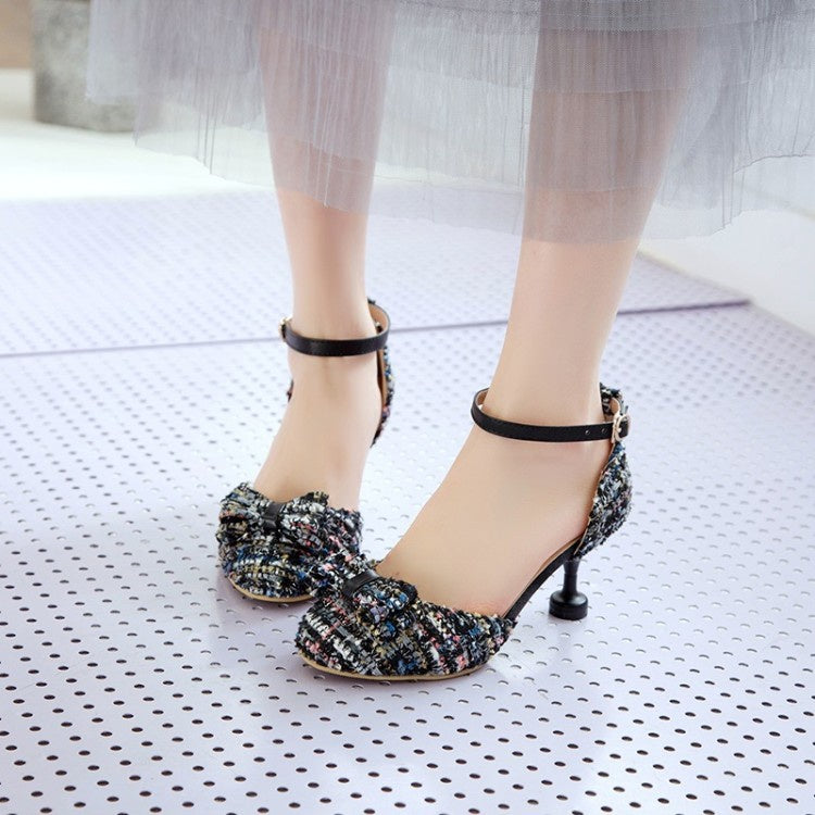 Women Bow Tie High Heels Sandals