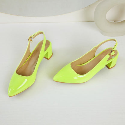 Women Mid Heels Slingbacks Sandals