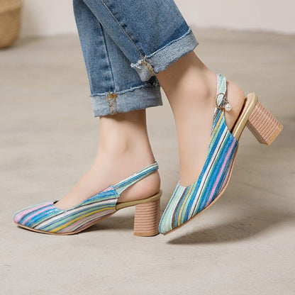 Women Pointed Toe Slingbacks High Heel Sandals