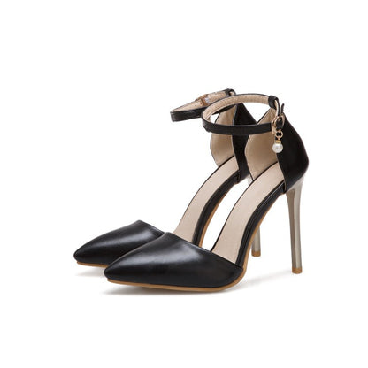 Women Pointed Toe Buckle High Heel Stiletto Sandals