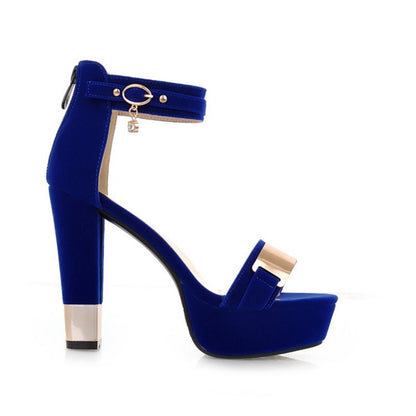 Women Ankle Strap High Heel Platform Sandals