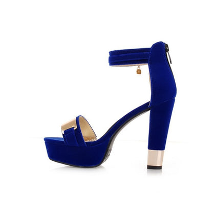 Women Ankle Strap High Heel Platform Sandals