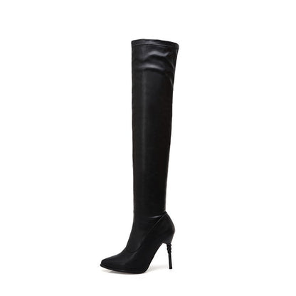 Women Pointed Toe High Heel Over the Knee Boots