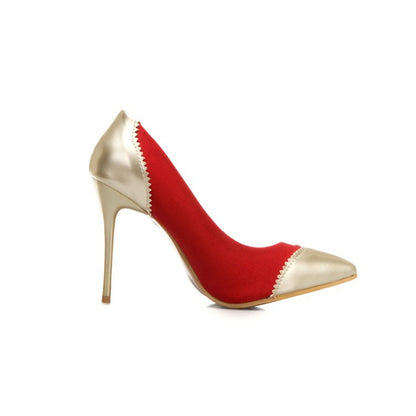 Pointed Toe Women Gold High Heels Pumps Wedding Shoes