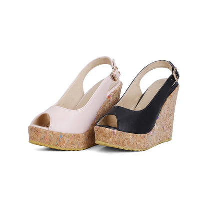 Women Slingbacks Platform Wedges Sandals