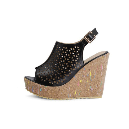 Women High Heel Platform Wedges Sandals