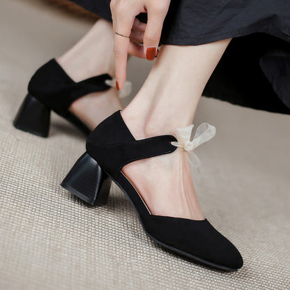 Women Ribbons High Heel Sandals