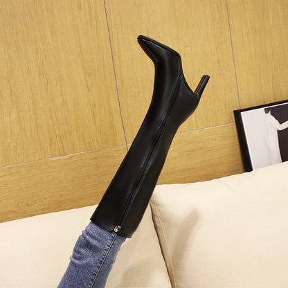 Women Thin High Heel Knee High Boots