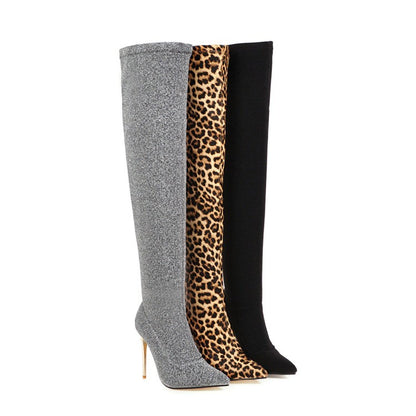 Women Stiletto Heel Thigh High Boots