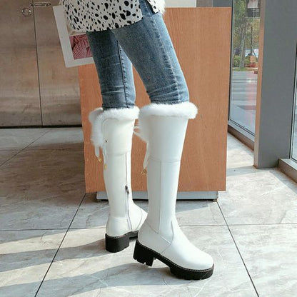 Women Warm Fur Knee High Boots