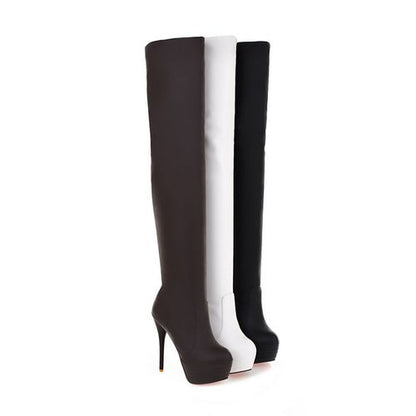 Women High Heels Platform Thigh High Boots