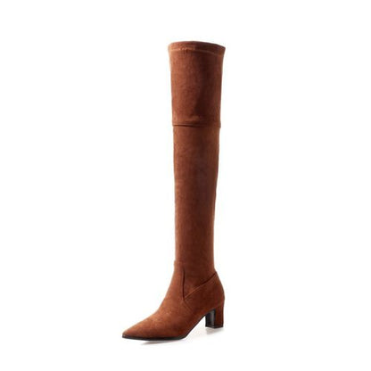 Women High Heel Thigh High Boots