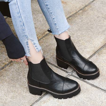 Black Ankle Boots High Heels Shoes Woman – Shoeu