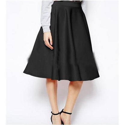 All-matched Dip Hem Umbrella Women Skirts