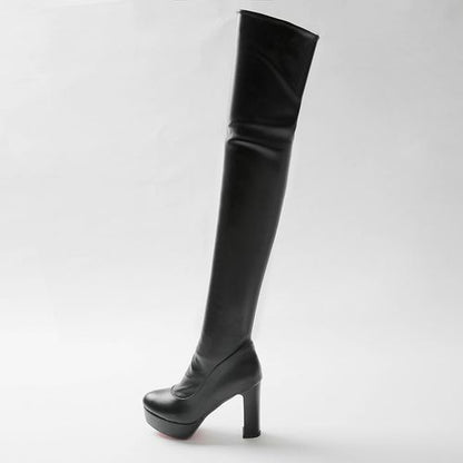 Women High Heels Platform Thigh High Boots