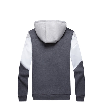 Men's Tri-color Stitching Zipper Sweaters