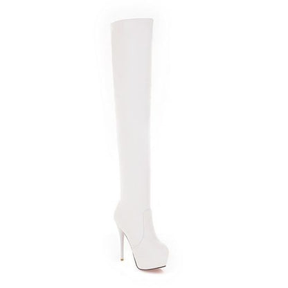 Women High Heels Platform Thigh High Boots