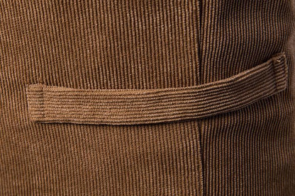 Men's Corduroy Single Breasted Tough Guy Suit Vest