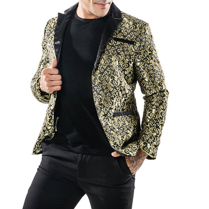 Men's Coat Solid-color Lapel Suits Costumes