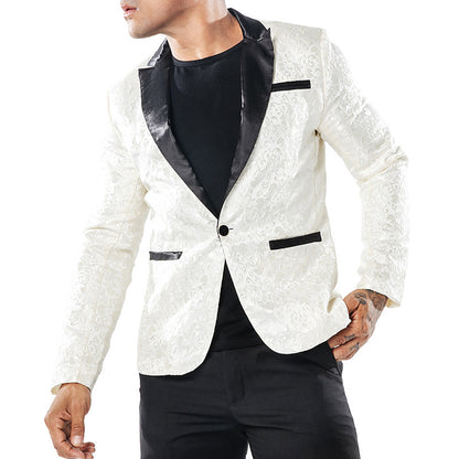 Men's Coat Solid-color Lapel Suits Costumes