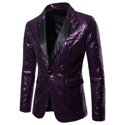 Men's Coat Gold Sequin Jacket Suits Costumes