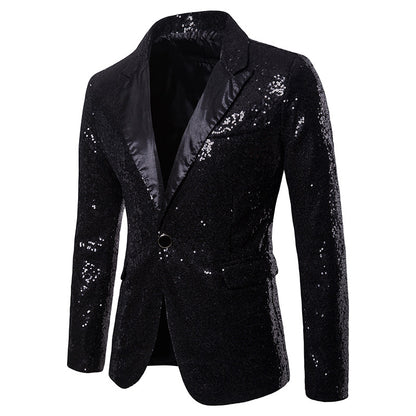 Men's Coat Gold Sequin Jacket Suits Costumes