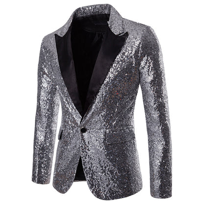 Men's Coat Gold Sequin Jacket Suits Costumes