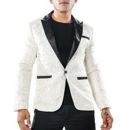 Men's Coat Solid-color Lapel Suits Costumes