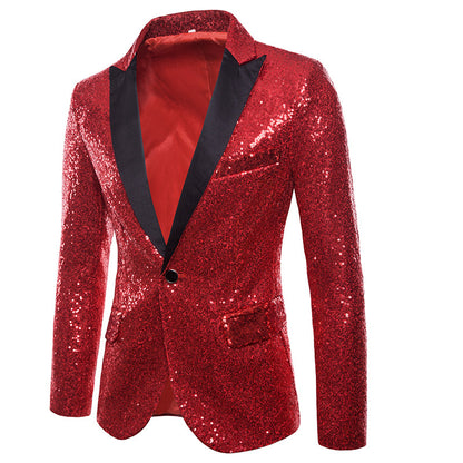 Men's Coat Gold Sequin Jacket Suits Costumes