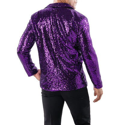 Men's Coat Gold Sequin Jacket Suits Costumes