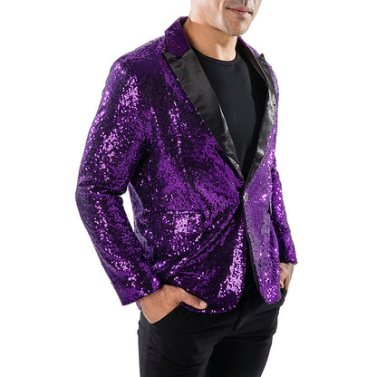 Men's Coat Gold Sequin Jacket Suits Costumes