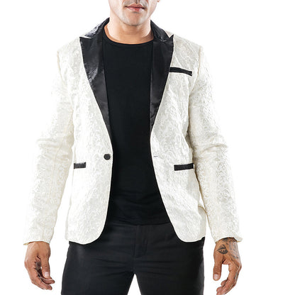 Men's Coat Solid-color Lapel Suits Costumes