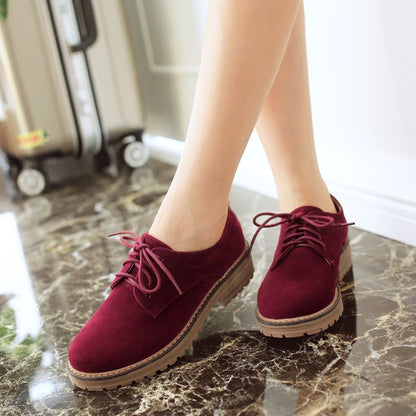 Girls's Lace Up Casual Low Heeled Shoes