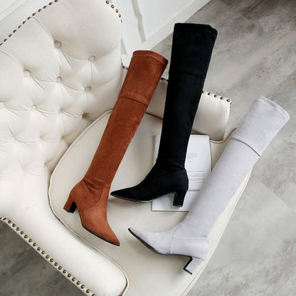 Women High Heel Thigh High Boots