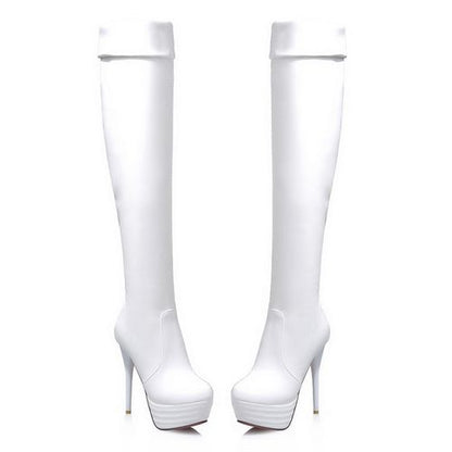 Women High Heel Platform Thigh High Boots