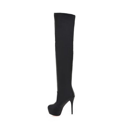 Women High Heels Platform Thigh High Boots