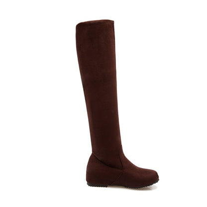 Wedges Knee High Boots Artificial Suede Shoes Woman 3305 3305