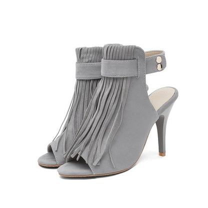 Women Tassel High Heel Stiletto Sandals