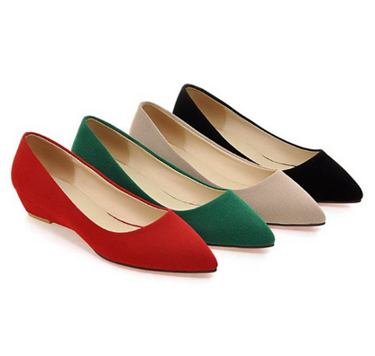 Pointed Toe Suede Women Flat Shoes