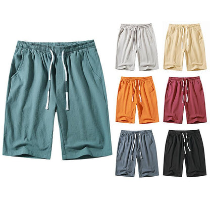 Men's Casual Elasticity Drawstring  Slim Fit Beach Shorts