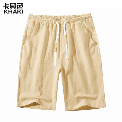 Men's Casual Elasticity Drawstring  Slim Fit Beach Shorts