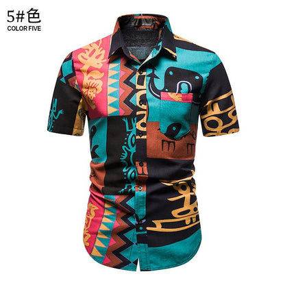 Men's Hawaii Casual Turndown Short Beach Shirts