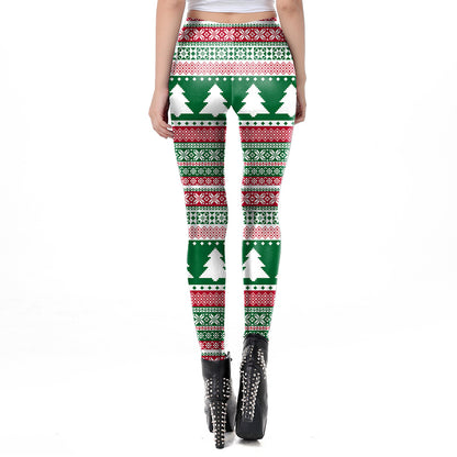 Christmas Tree Slimming Sports Leggings Tights