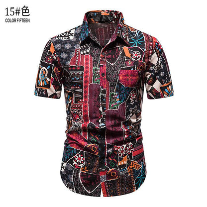 Men's Hawaii Casual Turndown Short Beach Shirts